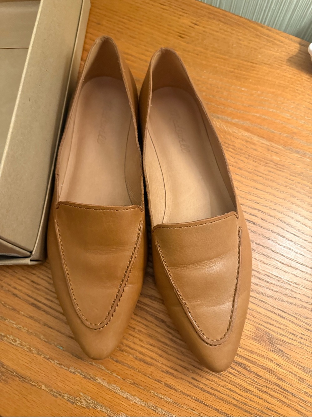Madewell Leather Pointed-Toe Loafers - Women's Slip-On Flats